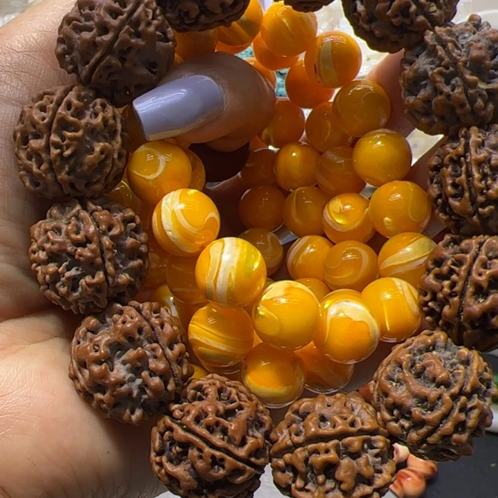 核桃手串/手链1.2金黄大白