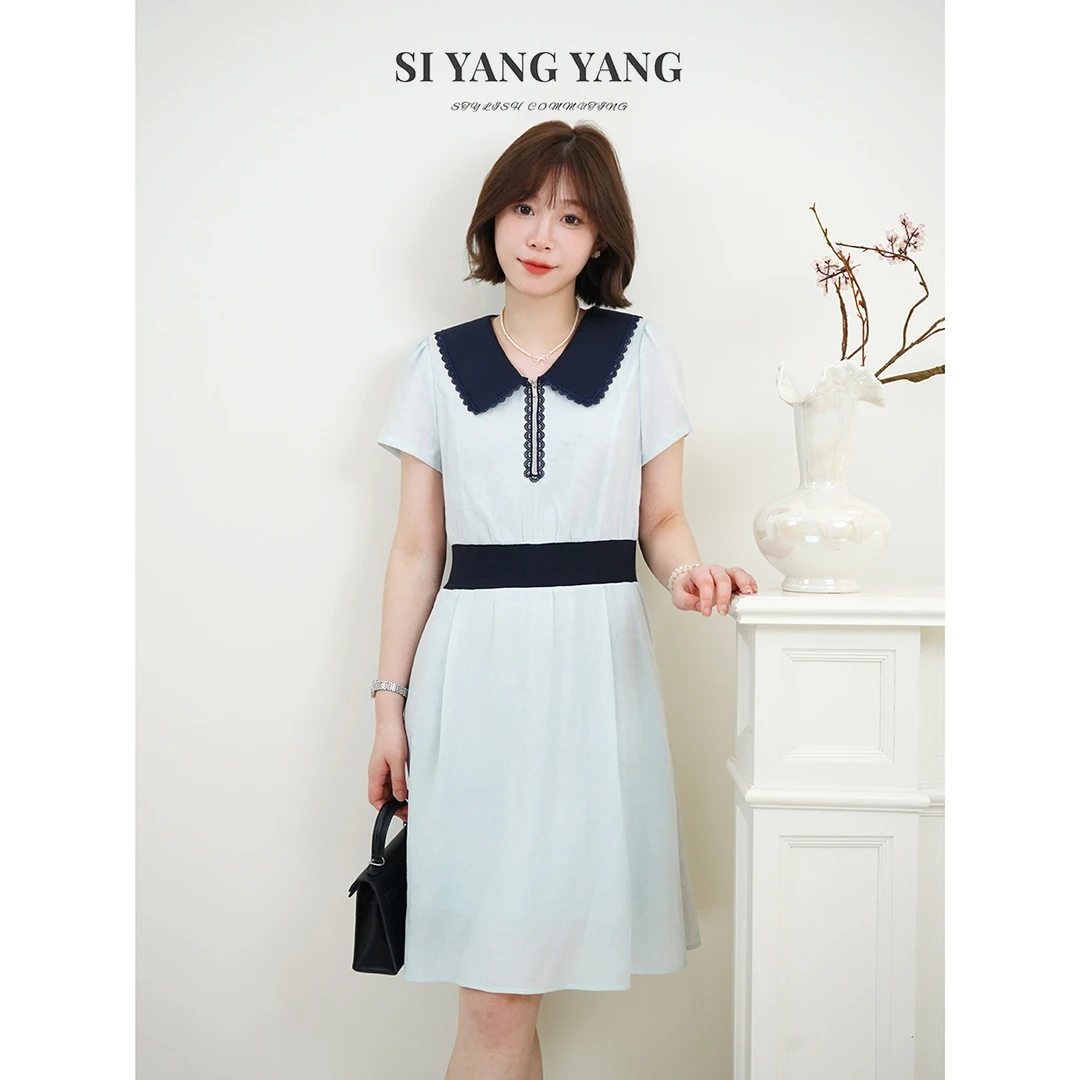 SIYANG色织仿麻新款亲肤舒适清凉舒爽减龄连衣裙LYQ505A060SYY