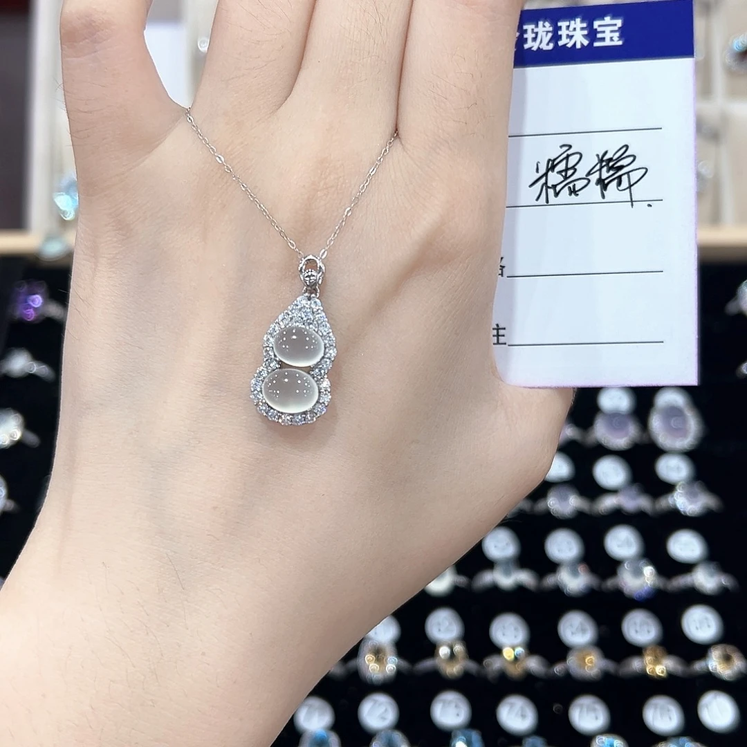 糯***记银S925镶嵌戒指芙蓉石