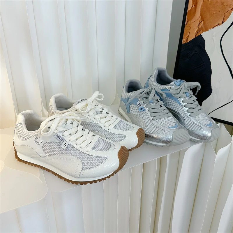 首谷爆款厚底阿甘鞋女鞋2025早秋新款百搭透气轻便跑步休闲运动鞋