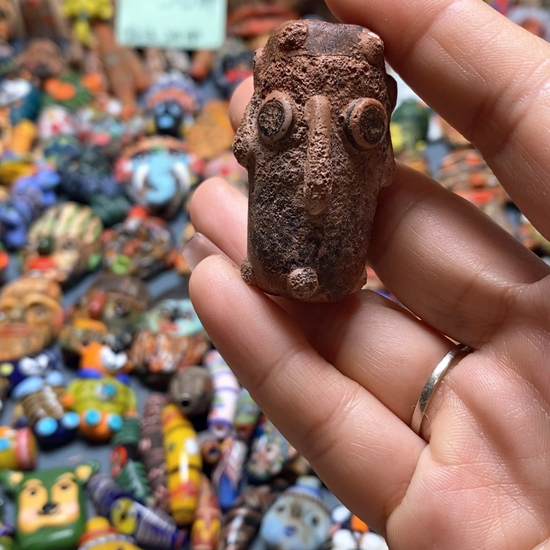 琉璃颈饰印度尼西亚四面娃