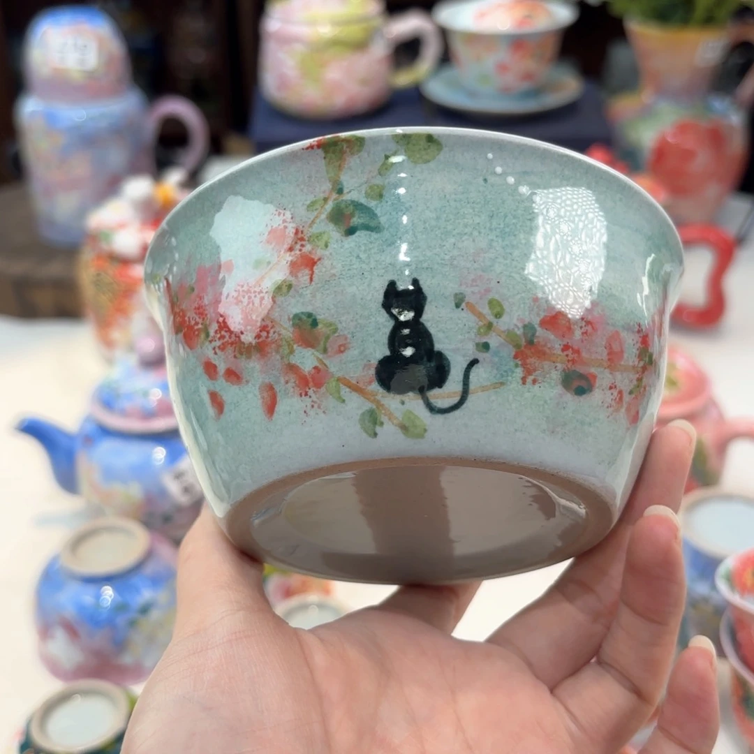 景德镇手绘高温釉下彩陶瓷茶具