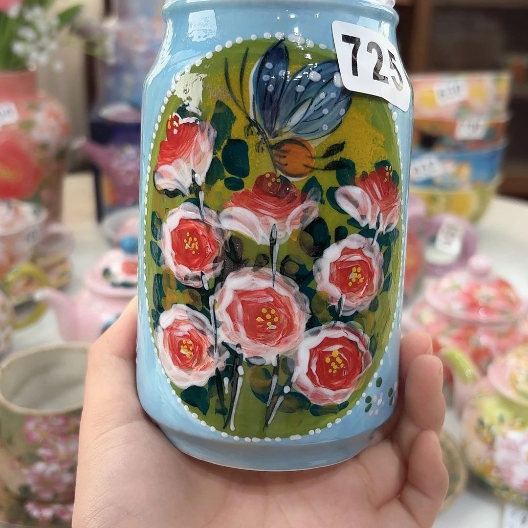 景德镇手绘高温釉下彩陶瓷茶具