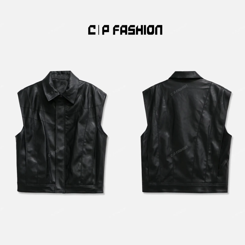 【Wang.小宁】AR高定设计感皮衣马甲J02288MJ243