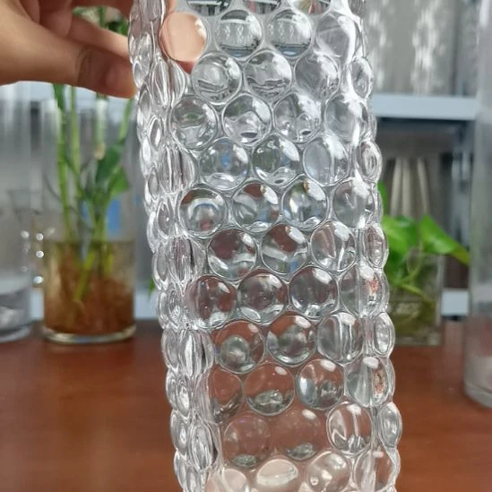 玻璃昌达玻璃花瓶孤品高度24口径10