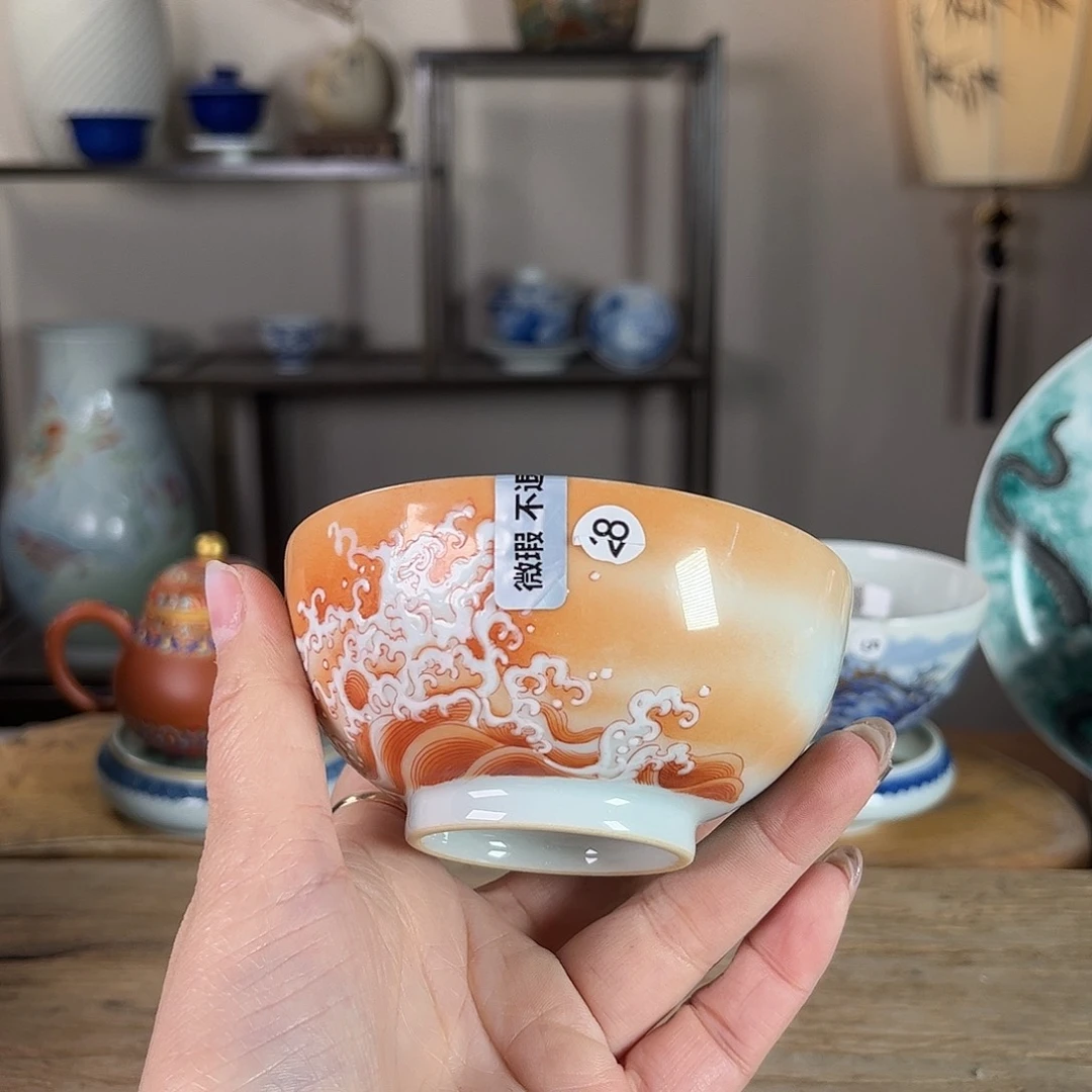 杯景德镇陶瓷柴烧多人