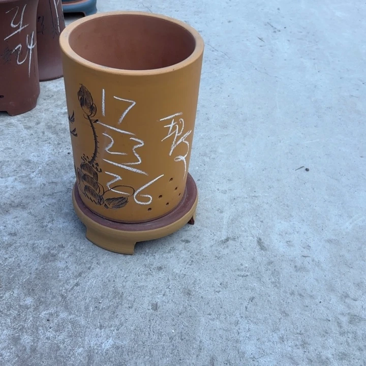 紫砂花盆紫砂的花