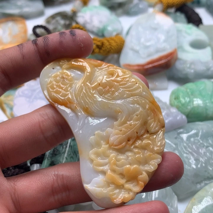 颈饰未镶嵌翡翠保真天然a货翡翠