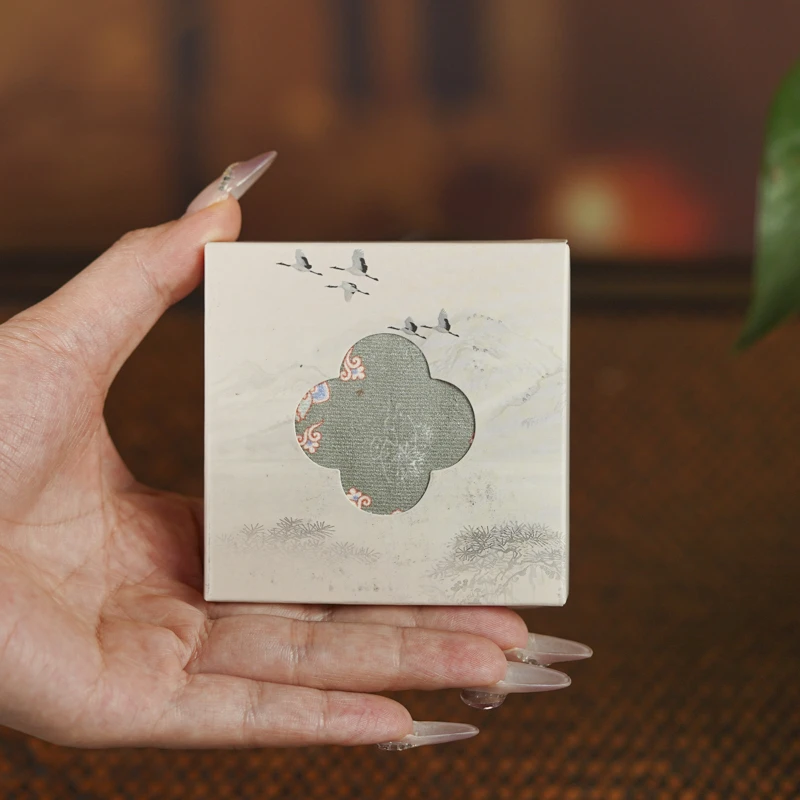 【墨舍好物】彩绘洁巾宝相花-青青 th65景德镇茶道创意中式复古