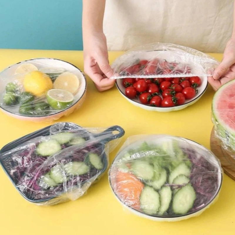 家用保鲜膜套罩食品级一次性保鲜罩专用膜套批发松紧口保鲜袋