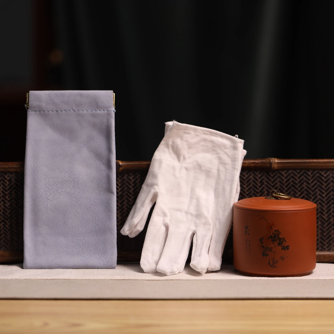 紫砂合香珠罐 香粉罐 手套 盘香袋