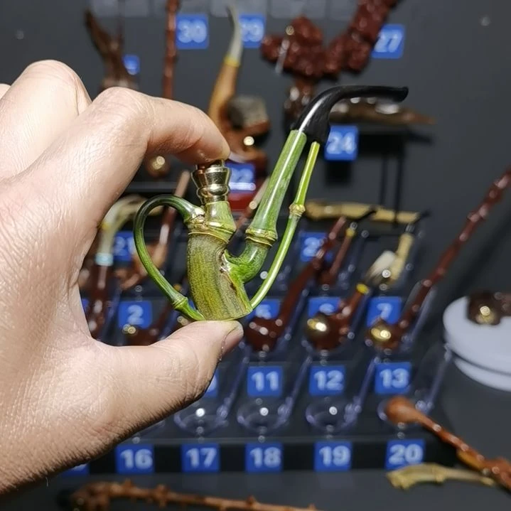 稳定木牧****餐贵州檬子木手把件烟具