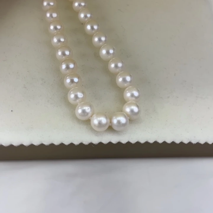 淡水珍珠颈饰银S925镶嵌卡10高品