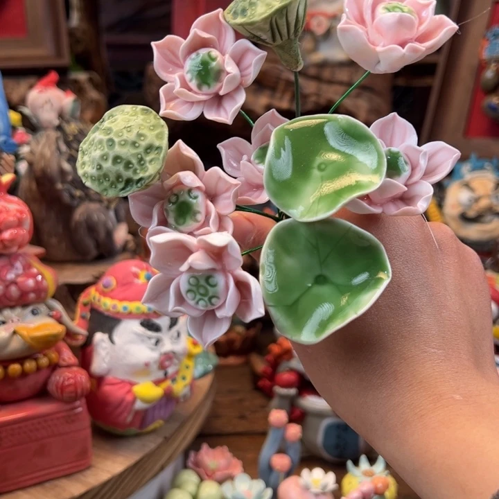 陶摆件小镇青花每日有新品