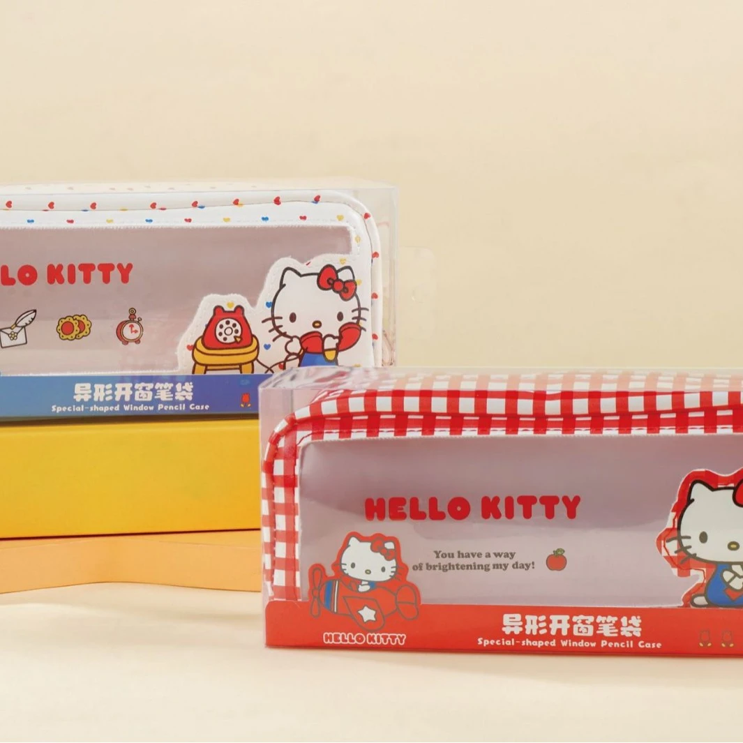 正版KT猫 异形开窗吊坠笔袋文具收纳袋