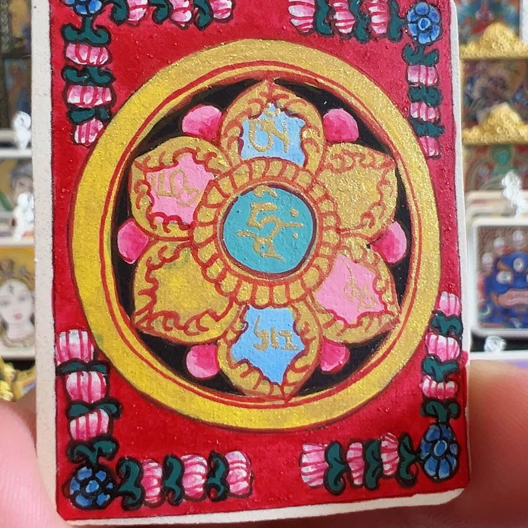 吊坠姜**?牛十三纯手绘唐卡