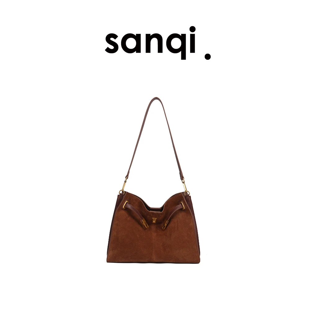 【麂皮公文2780-1】sanqimtime小叁七2780-1#头层麂皮托特包通勤包