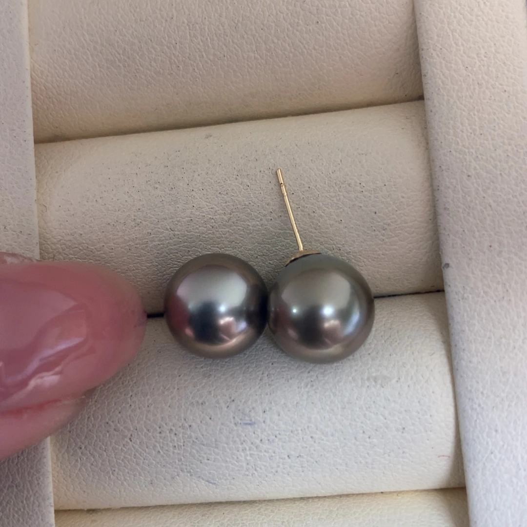 海水珍珠耳饰18K金镶嵌
