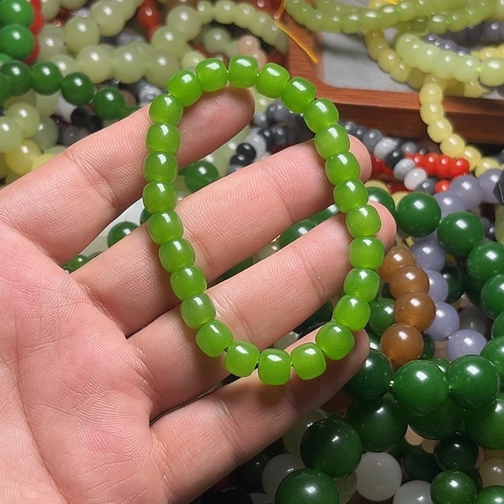 苹果绿老型手链8mmmm