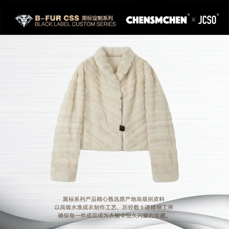 【CHENSMCHEN×JCSO】进口青果领全抽刀短款珍珠CdSP10126NL