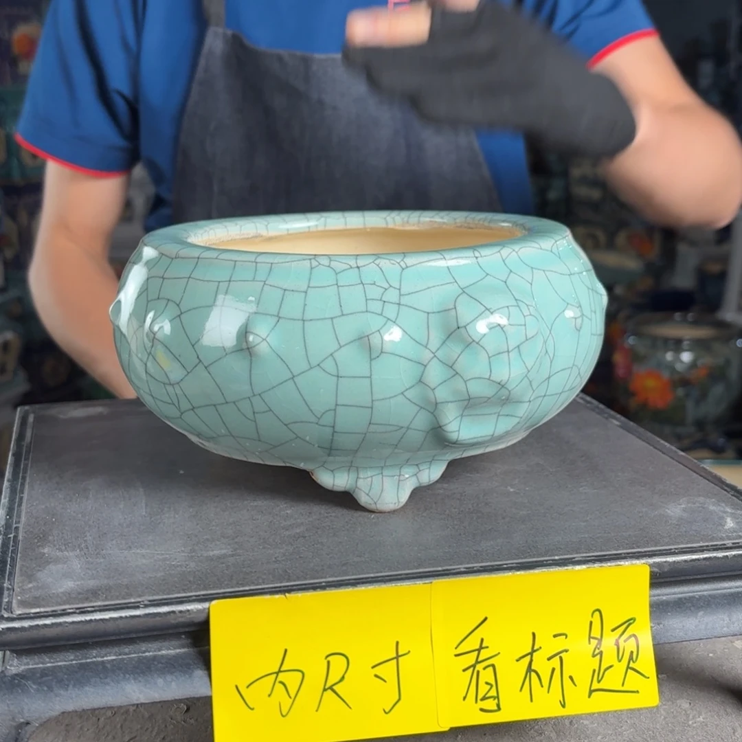 一风堂石湾花盆 内15*8微瑕