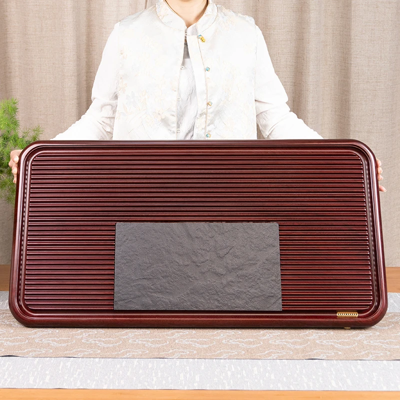 缘起80*40*4cm【红色】25实木茶盘家用客厅办公室简约功夫茶具
