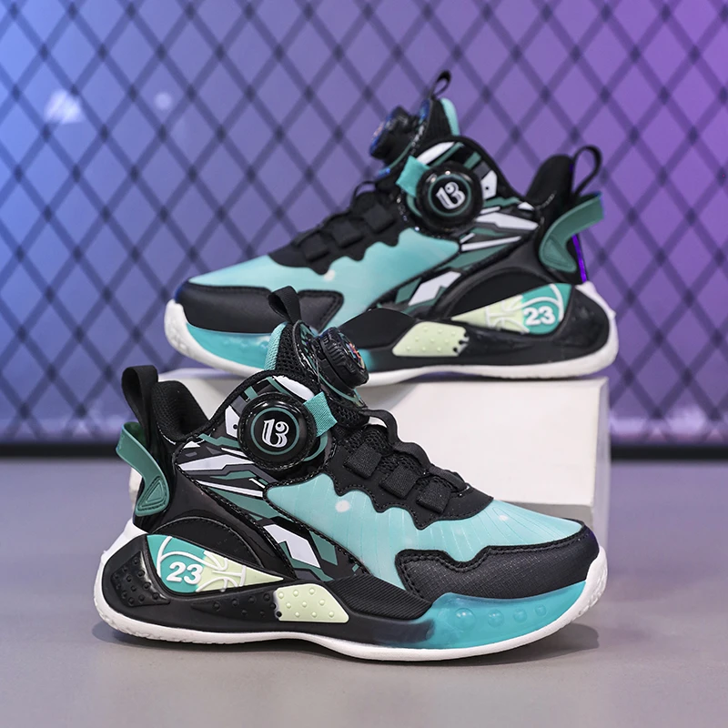 36l°C断码2025春季皮面篮球鞋男孩运动鞋男童鞋子休闲透气鞋大童