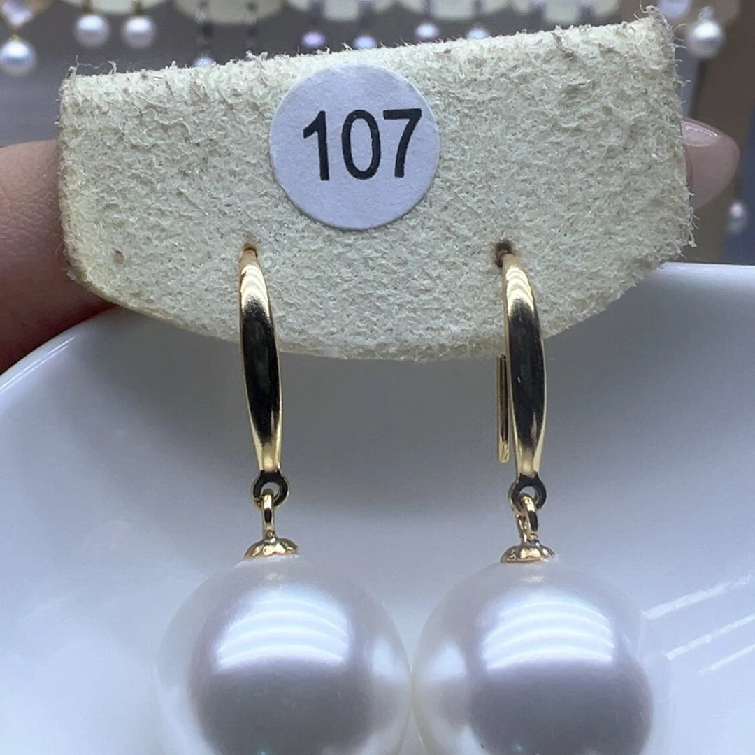 银S925镶嵌淡水珍珠耳饰
