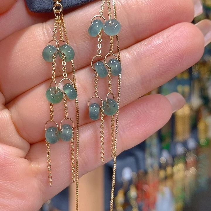 翡翠未镶嵌耳饰翡翠