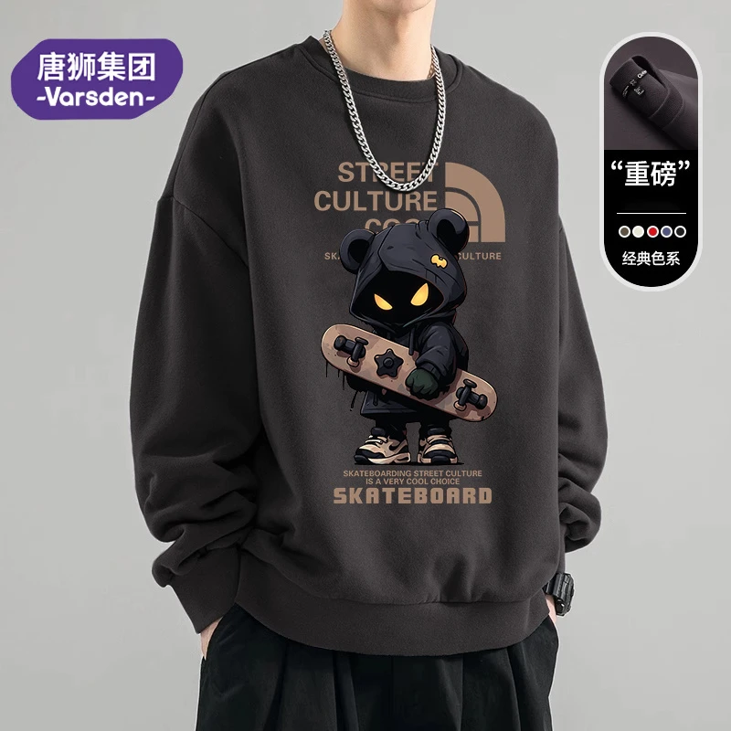 唐狮集团Varsden美式重磅卫衣男2025新款秋冬季休闲宽松外套男款