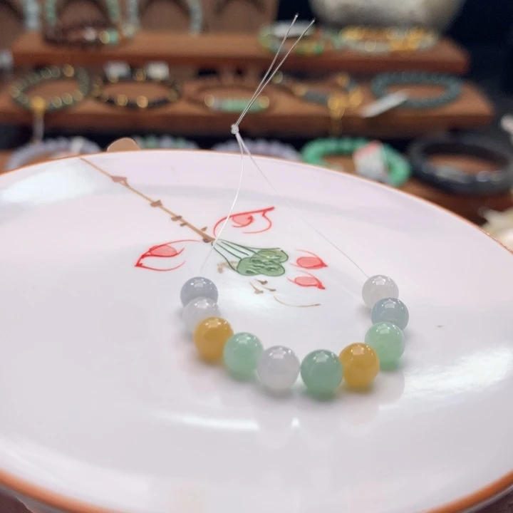 翡翠未镶嵌手链翡翠d67卡5.5