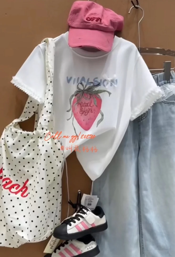 &苏珊&2025新款草莓T恤10868