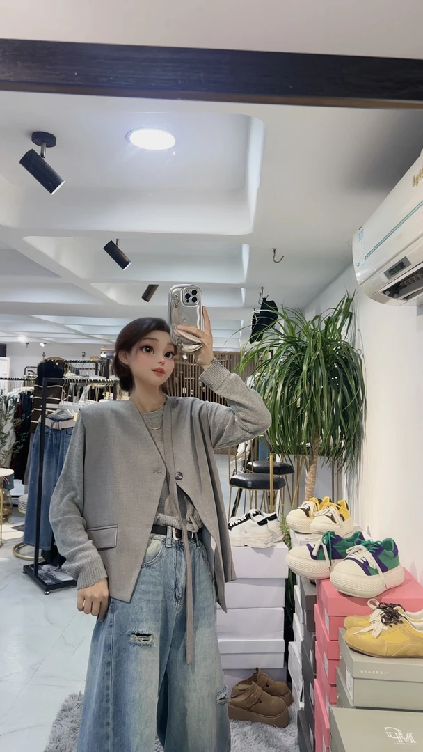 时尚短款西装马甲百搭闺蜜女装