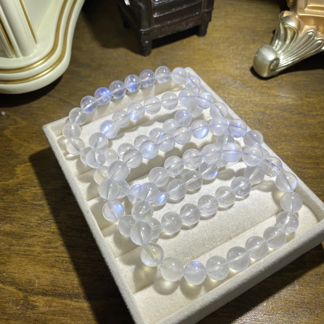 D737-珍藏级天然月光石手串单圈-多样性发其一