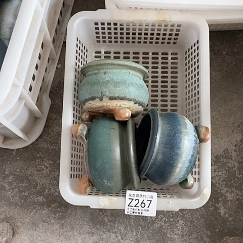 紫砂花盆267微瑕品口径7到8左右