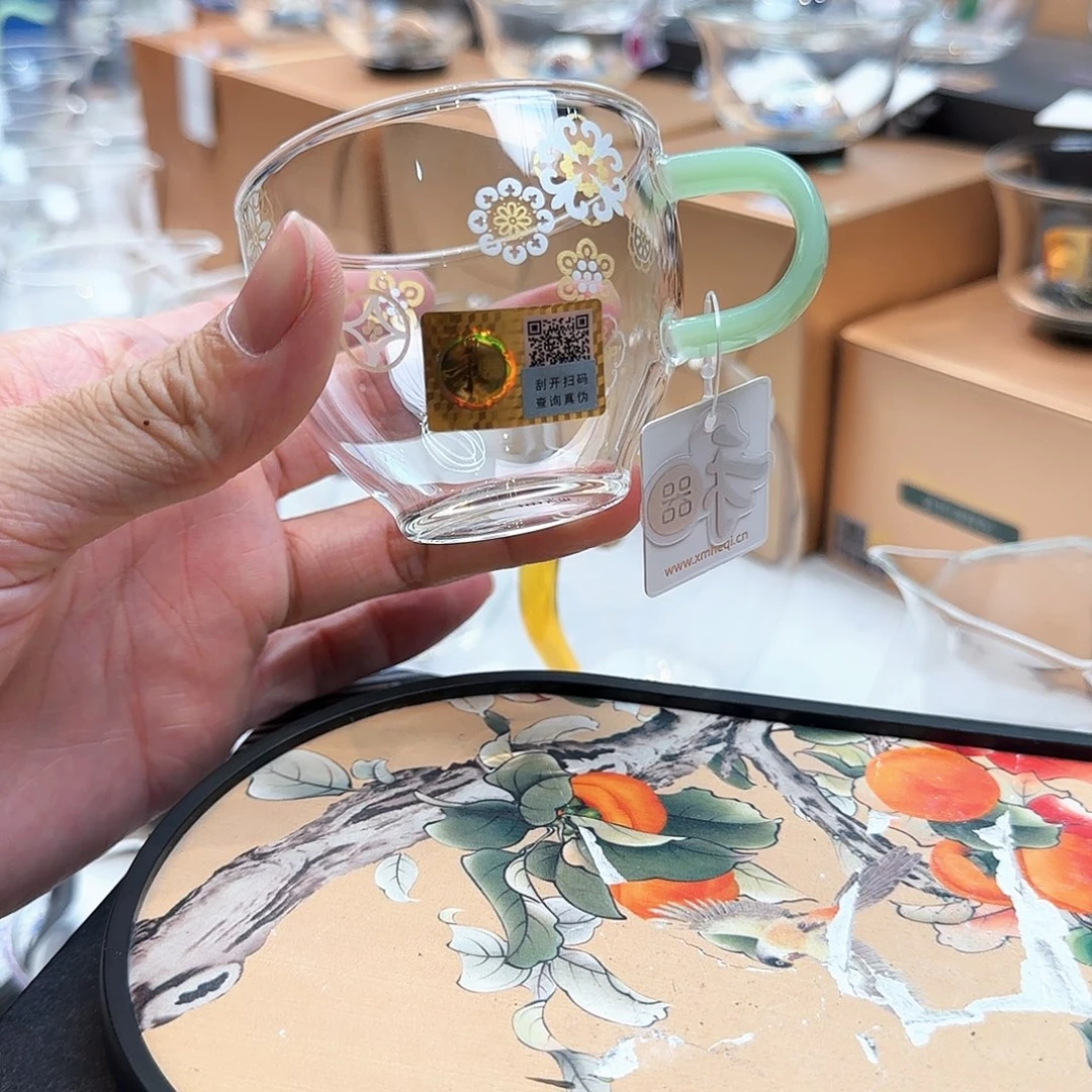 禾器皮球花浅玉色悦杯