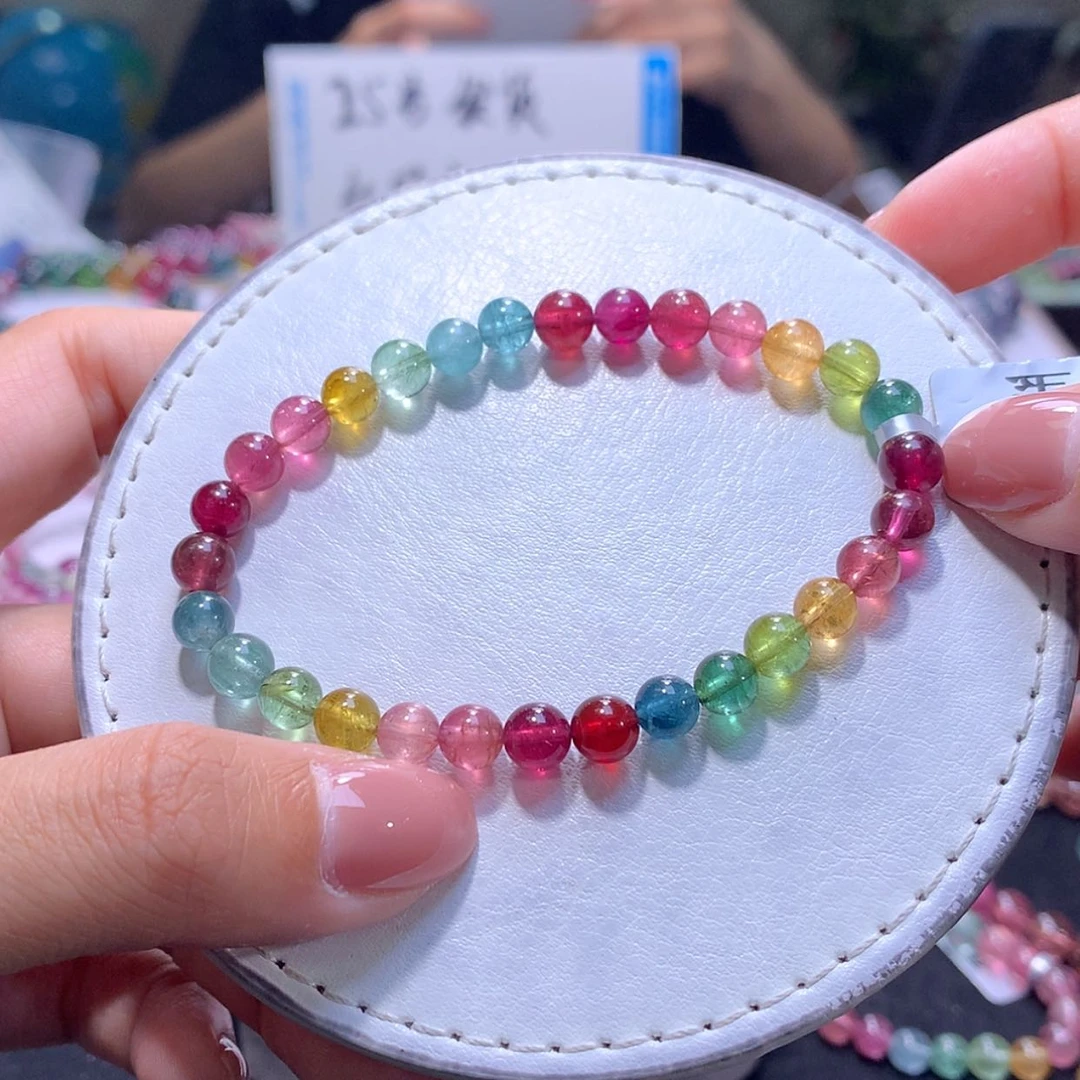 【闪购商品】未镶嵌手串碧玺6.5m带鸽血