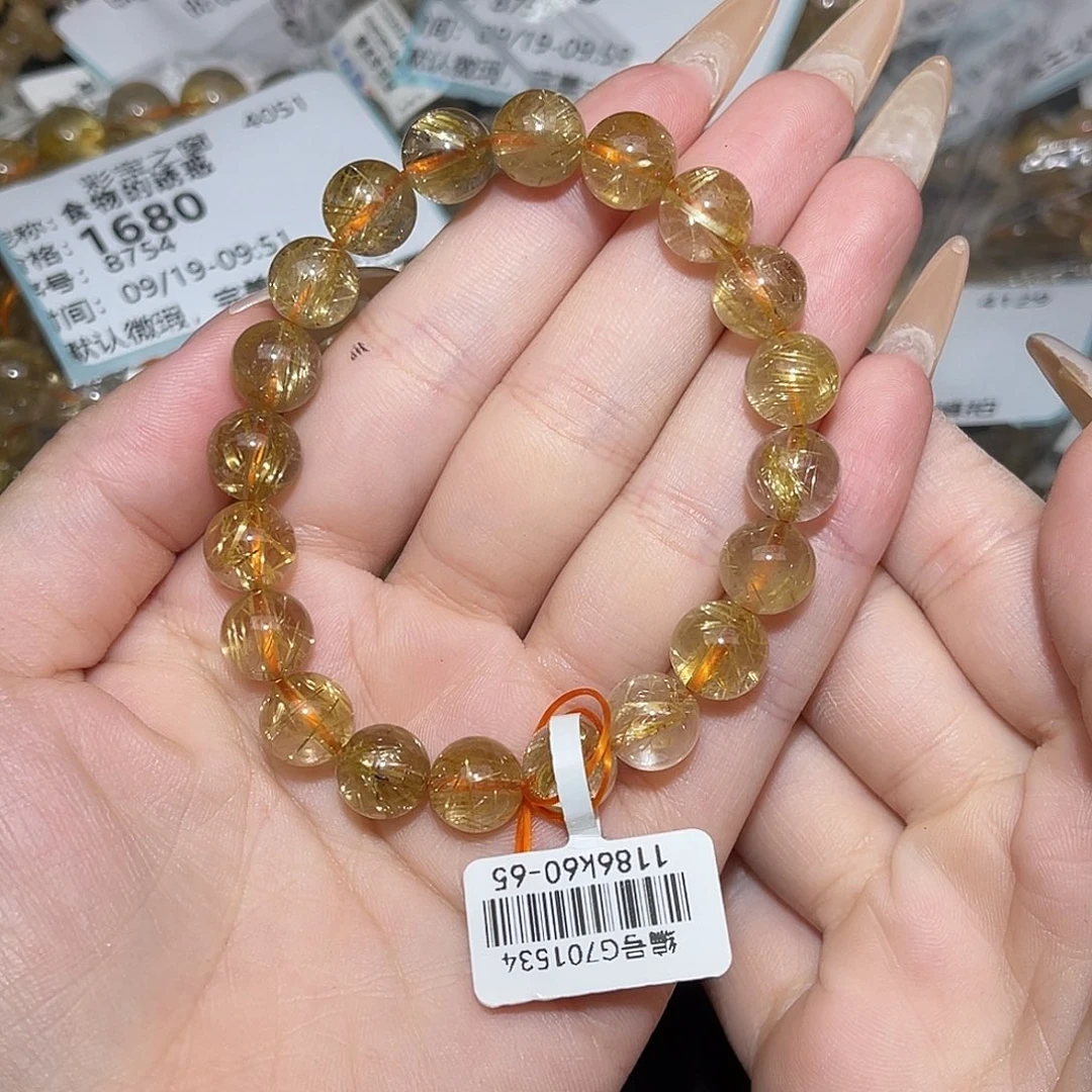 未镶嵌手串发晶偃****店卡10
