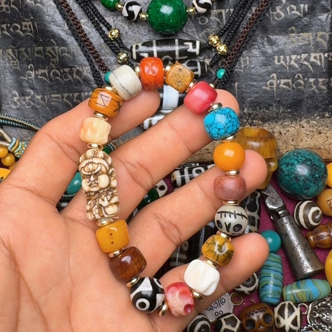 金刚菩提手串骨质多宝