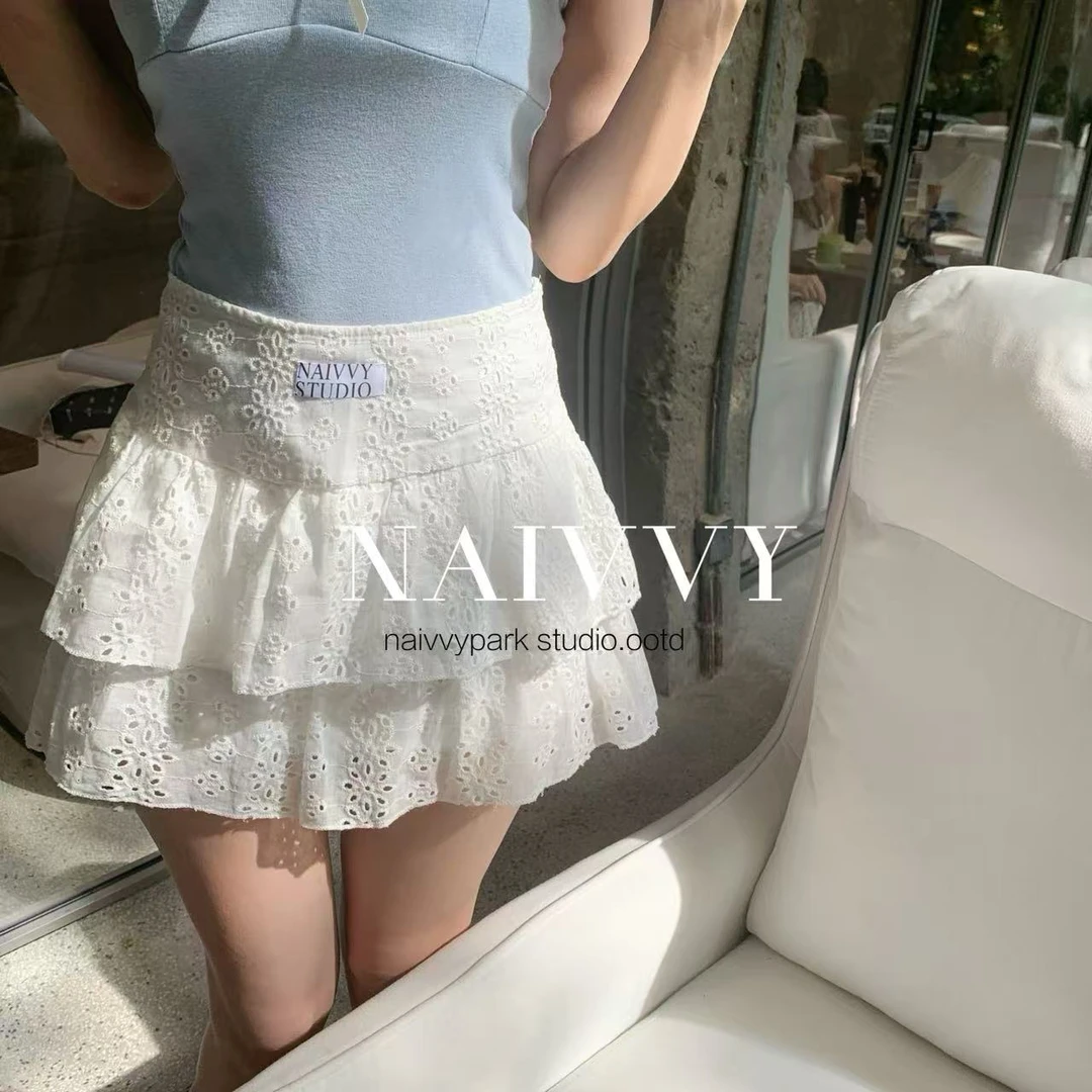 NAIVVY【牛乳泡泡】时尚夏季打底百搭甜美纯欲小香风半身裙