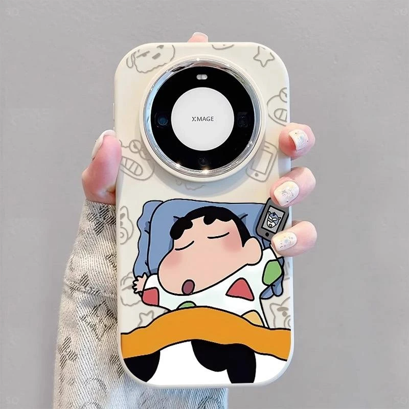 睡觉小新适用华为mate70Pro手机壳mate60创意50/40防摔全包保护套