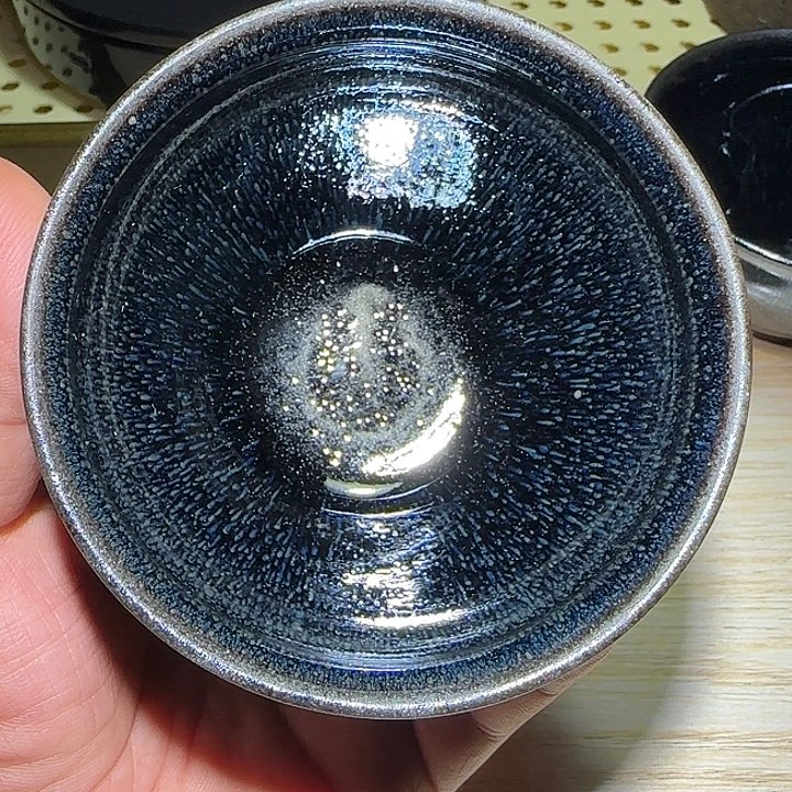 中***盏茶盏乌泥窑柴烧作品