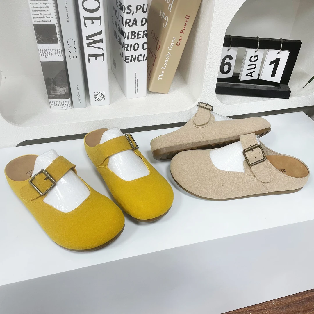 BN01韩版时尚百搭耐磨舒适套脚休闲拖鞋2025春夏新款爆款勃肯半拖