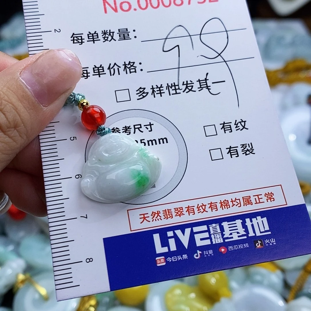 翡翠未镶嵌颈饰8732