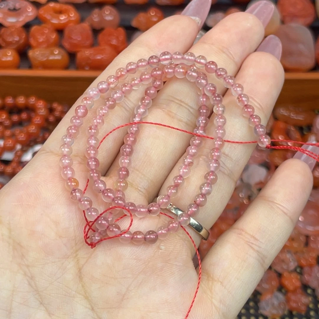 未镶嵌南红玛瑙珠宝半成品小米珠