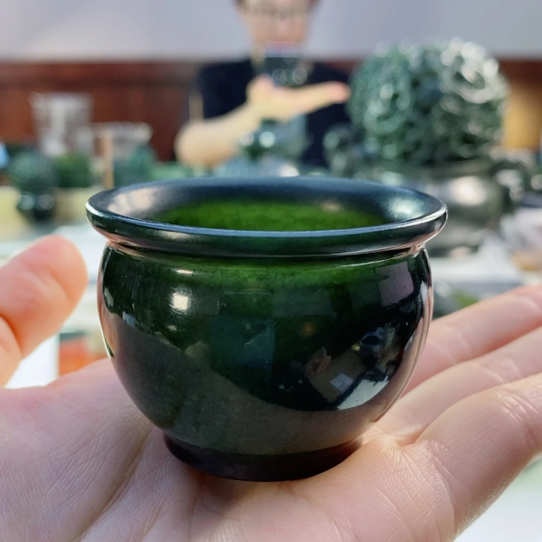 未镶嵌和田玉（青玉）摆件清****