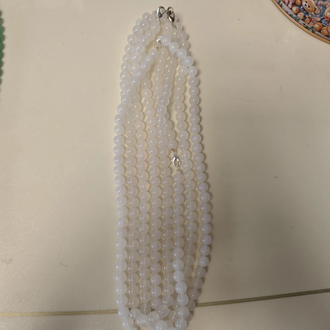 非金属仿水晶项链 非金属仿水晶项链4条装 白