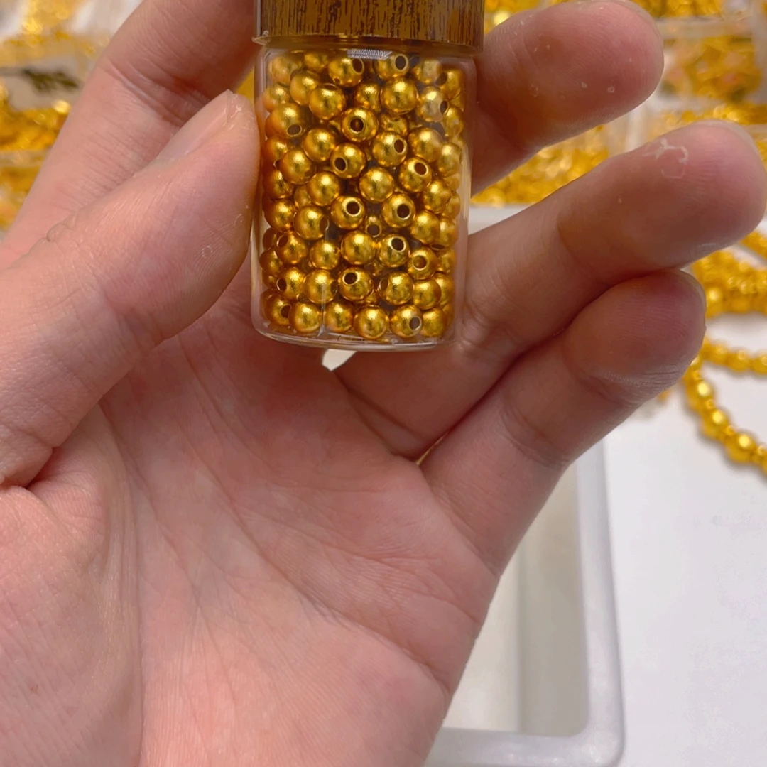 锆石铜合金新款高货古法珠5mm10颗