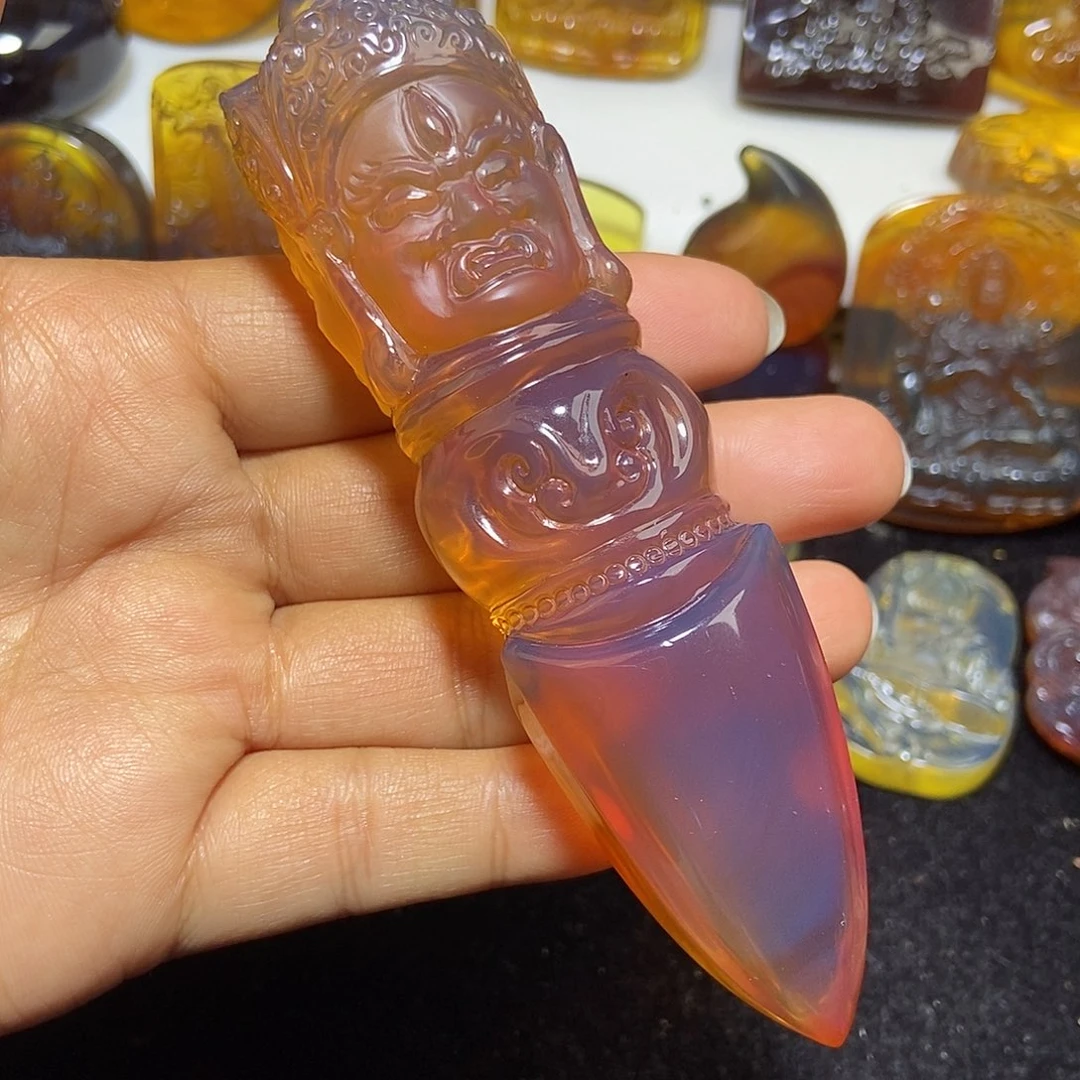 琥珀未镶嵌颈饰缅甸天然琥珀吊坠