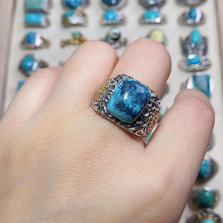 一***诺银S925镶嵌绿松石挂件